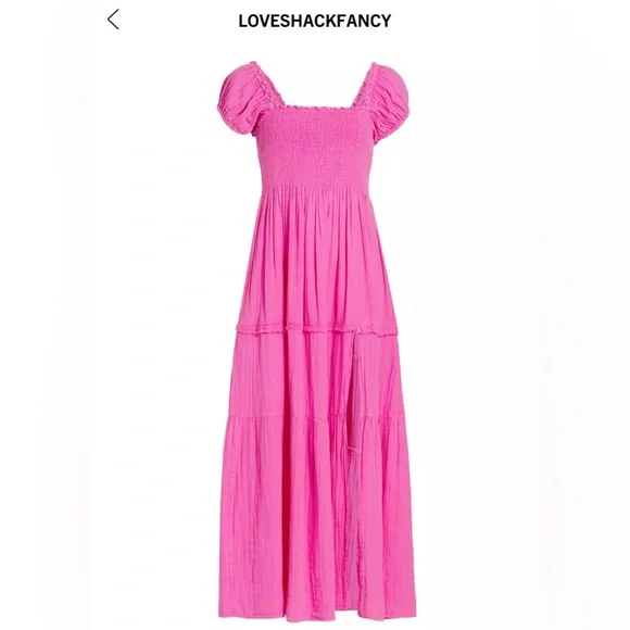 LoveShackFancy 🎀 Barbie Pink Smocked Maxi Dress - Picture 8 of 11